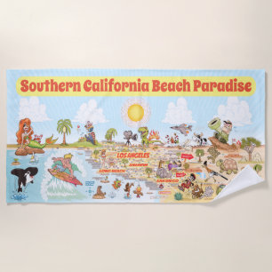 Toalla De Playa Paraíso costero del sur de California