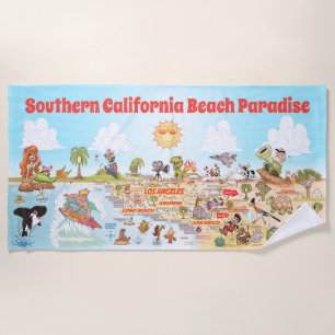 Toalla De Playa Paraíso costero del sur de California
