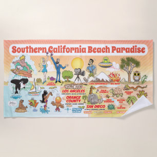 Toalla De Playa Paraíso costero del sur de California