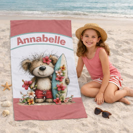 Toalla De Playa Paraíso de osos tropicales con encanto floral de s