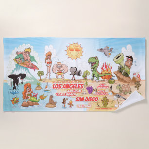 Toalla De Playa Paraíso de playa del Personalizado del Sur de Cali