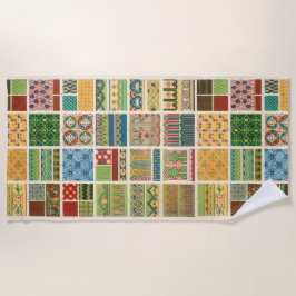 Toalla De Playa Parche antiguo colorido