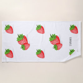 Toalla De Playa Parche de fresa