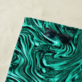 Toalla De Playa Parece verde jade texturado en la pared