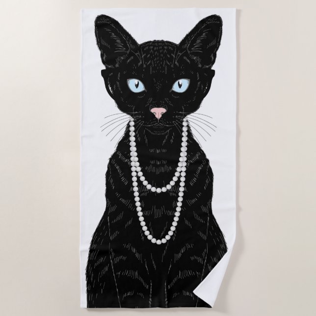 Toalla De Playa Pares del gato (Anverso)