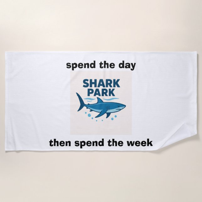 toalla de playa parque de tiburones (Anverso)