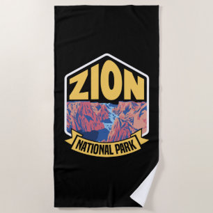 Toalla De Playa Parque Nacional Zion Utah Retro