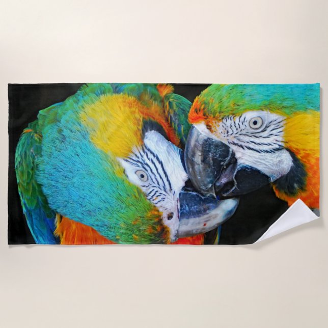 Toalla De Playa Parrots - Best friends (Anverso)
