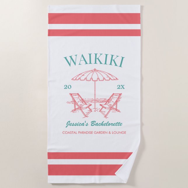 Toalla De Playa Partido de la bachillerato de playa favorece el te (Anverso)