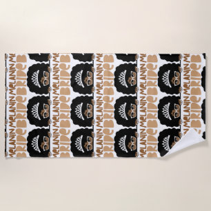 Toalla De Playa Partido de la Soltera Melanin Bride