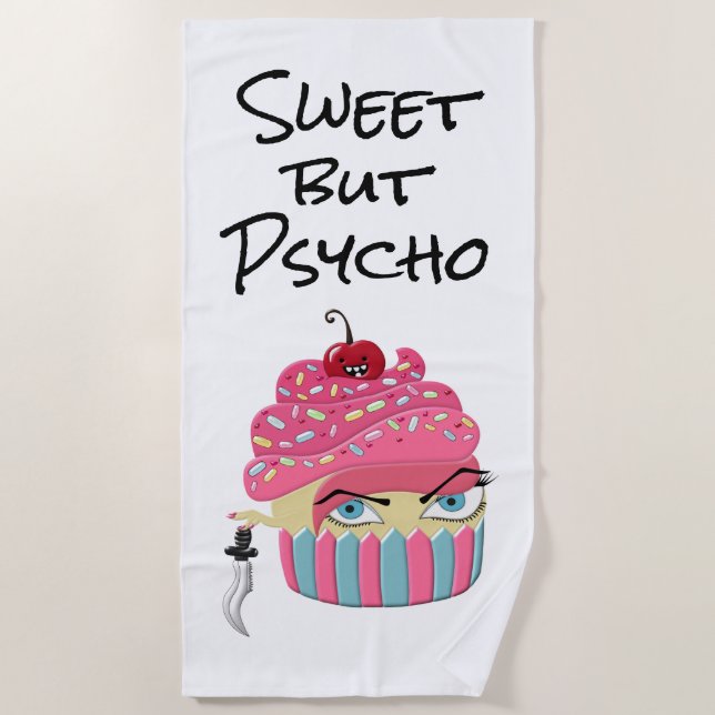 Toalla De Playa Partido Halloween del pastel de Kawaii Rosa (Anverso)