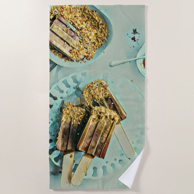 Toalla De Playa Pastel de helado (Anverso)
