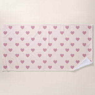 Toalla De Playa Pastel Love Hearts