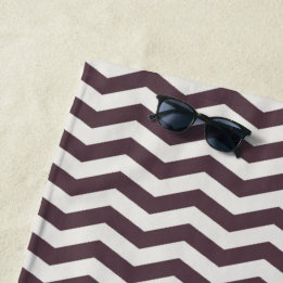 Toalla De Playa Pastel marrón zig zag geométrico de rayas