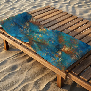 Toalla De Playa Patina, aspecto angustiado del cobre