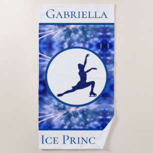 Toalla De Playa Patinaje artístico "Princesa de Hielo" personaliza
