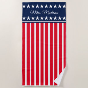 Toalla de playa Patriotic Pageant de Miss USA