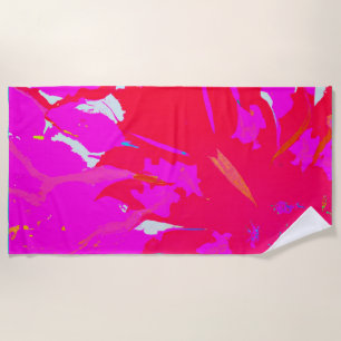 Toalla De Playa Patrón abstracto rosa elegante