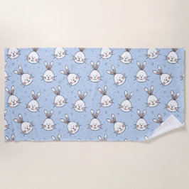 Toalla De Playa Patrón Adorable de conejo conejo conejo conejo