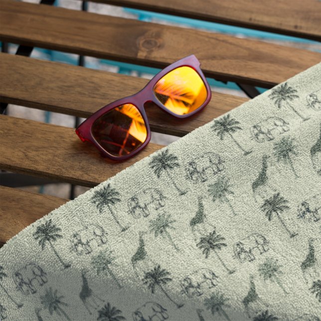 Toalla De Playa Patrón africano de sabana, personalizado (Subido por el creador)