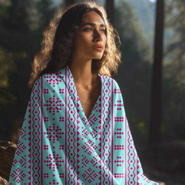 Toalla De Playa patrón aqua aztec (Subido por el creador)