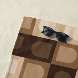 Toalla De Playa Patrón azteca geométrico moderno de arca boho marr