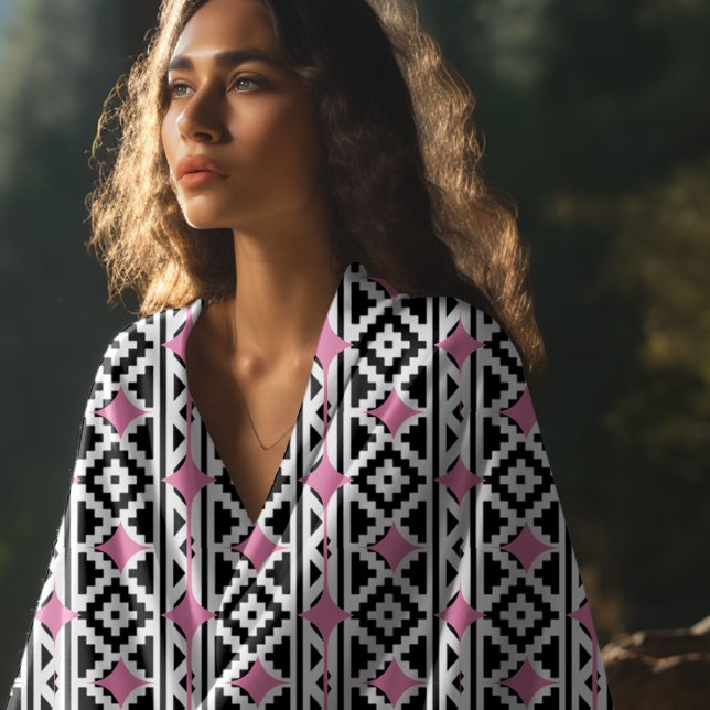 Toalla De Playa Patrón azteca rosa (Subido por el creador)