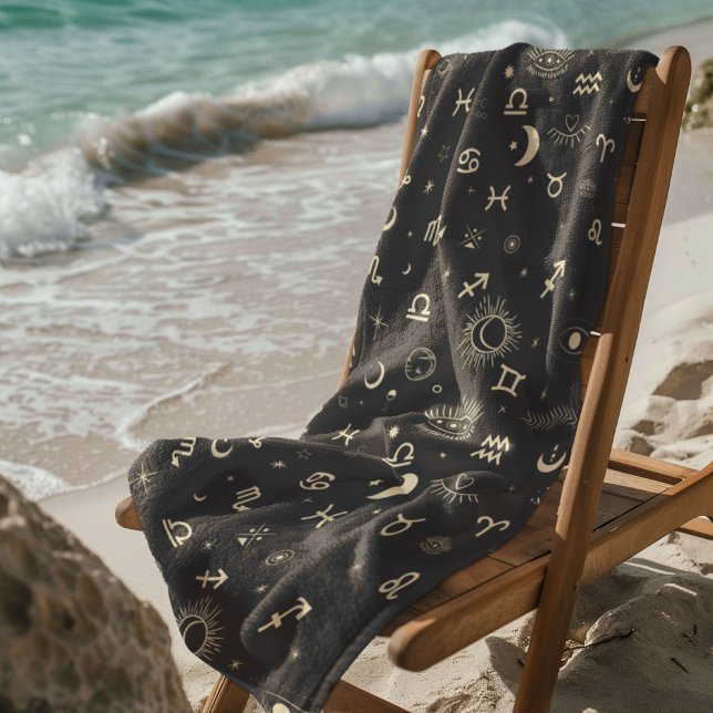 Toalla De Playa Patrón celestial místico sin soldadura (Subido por el creador)