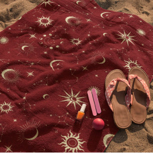 Toalla De Playa Patrón celestial místico sin soldadura