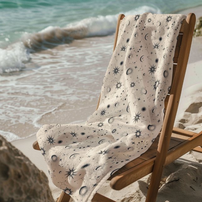 Toalla De Playa Patrón celestial místico sin soldadura (Subido por el creador)