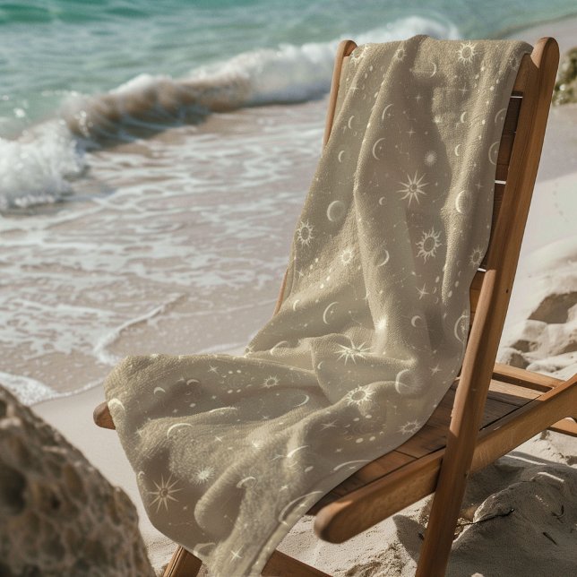 Toalla De Playa Patrón celestial místico sin soldadura (Subido por el creador)