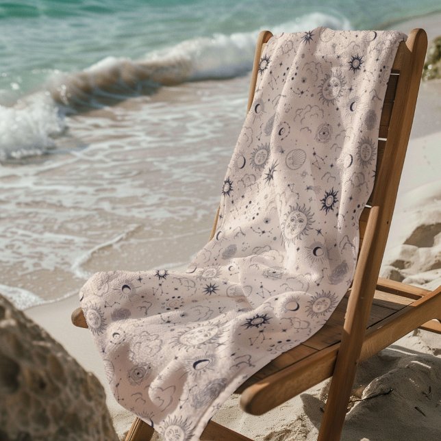Toalla De Playa Patrón celestial místico sin soldadura (Subido por el creador)