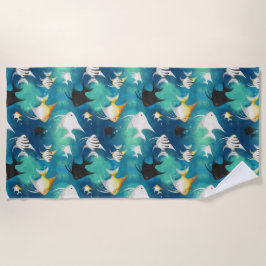 Toalla De Playa Patrón de acuario de peces angulares