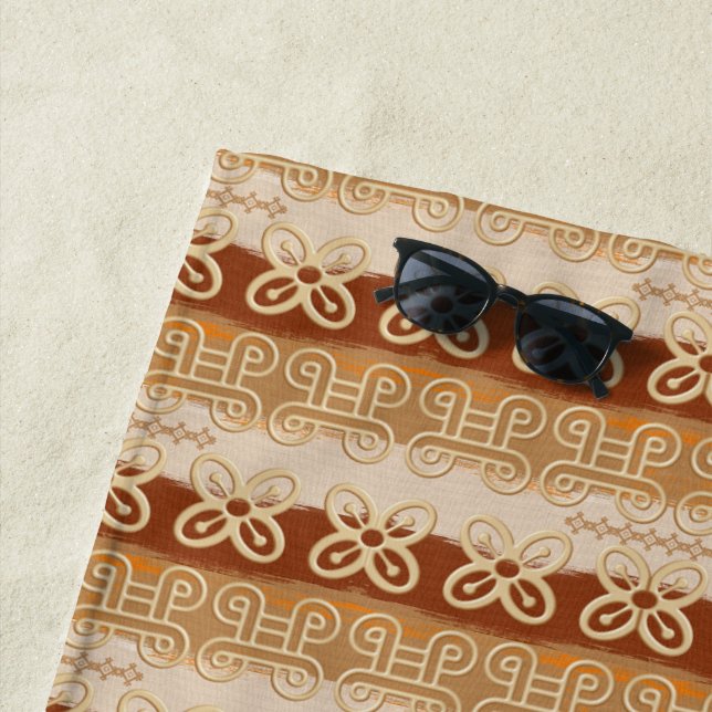 Toalla De Playa Patrón de Adinkra étnico africano (In situ)