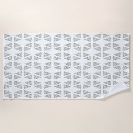 Toalla De Playa Patrón de árbol de navidad de Scandi