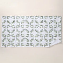 Toalla De Playa Patrón de árbol de Navidad escandinavo