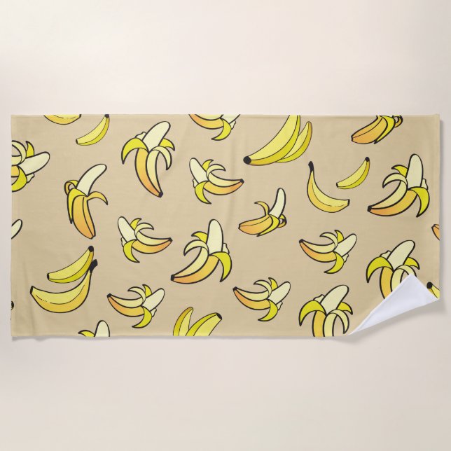 Toalla De Playa Patrón de banana (Anverso)