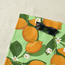 Toalla De Playa Patrón de Blogueo de Árbol de Limón