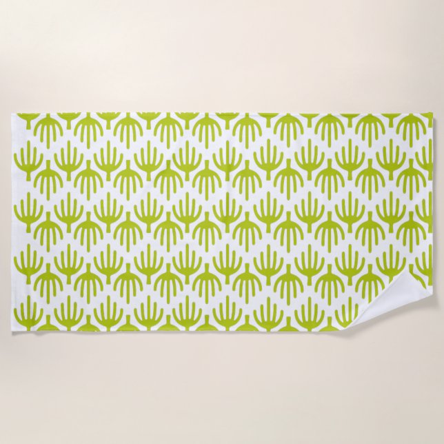 Toalla De Playa Patrón de cactus (Anverso)