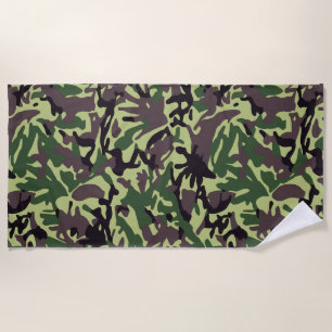 Toalla De Playa Patrón de camo verde de Hunters