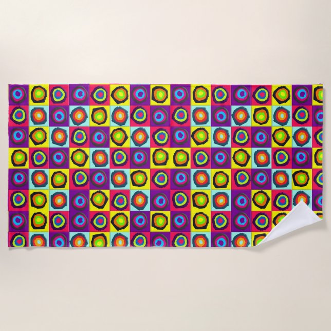 Toalla De Playa patrón de círculos (Anverso)