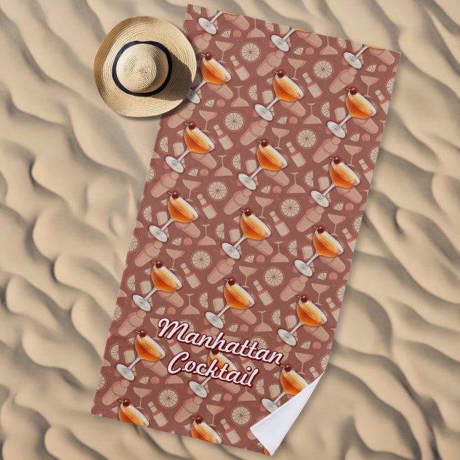 Toalla De Playa Patrón de cóctel Manhattan (Subido por el creador)