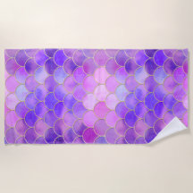 Patrón de escala de sirena ultravioleta y dorada