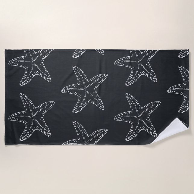 Toalla De Playa Patrón de estrella de mar (Anverso)