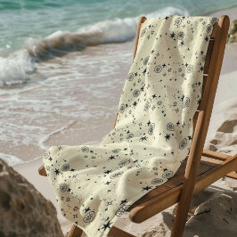 Toalla De Playa Patrón de estrellas celestes sin problemas