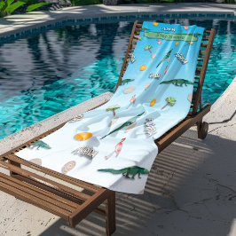 Toalla De Playa Patrón de Florida personalizado