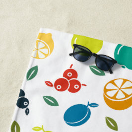 Toalla De Playa Patrón de frutas, ciruela, Naranja, limón, pera, m