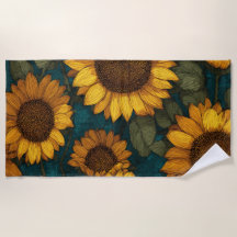Patrón de girasol – Floral de verano