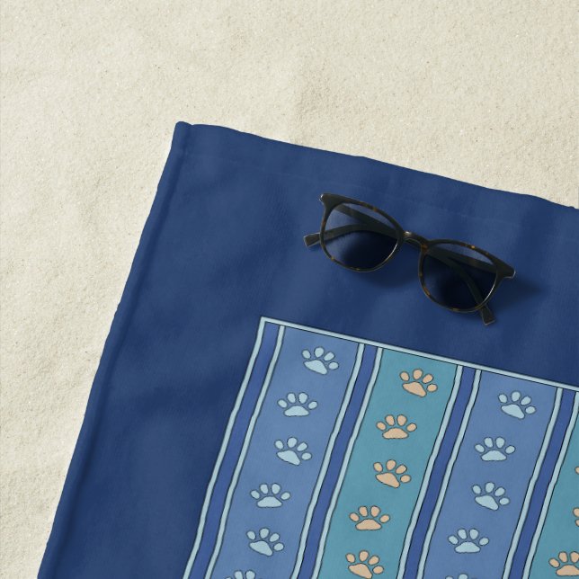 Toalla De Playa Patrón de huella (In situ)