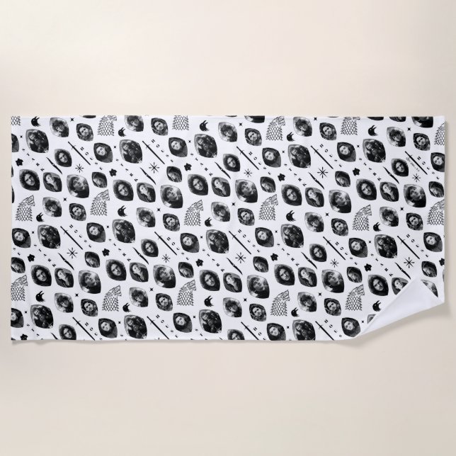 Toalla De Playa Patrón de iconos y retratos Stark House (Anverso)